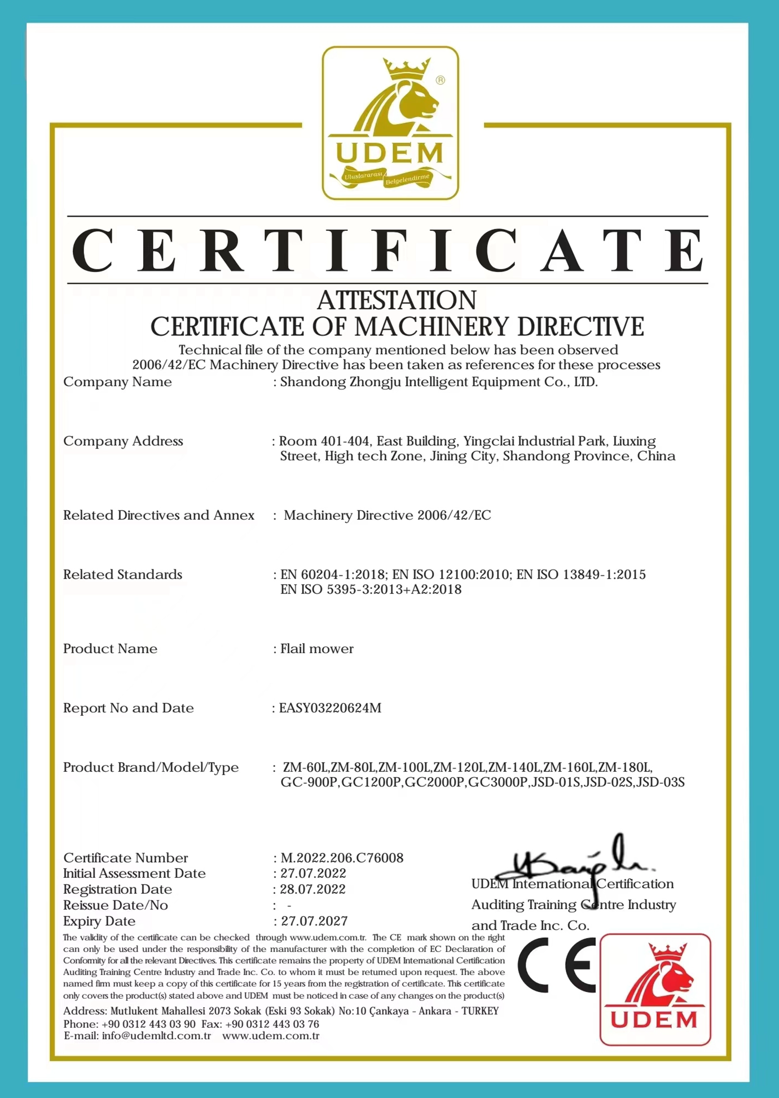 Certificate